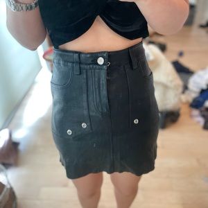 ZADIG & VOLTAIRE Black Leather Skirt